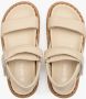 Estro Dames Beige Leren Platte Sandalen Er00111202 Beige Dames - Thumbnail 6