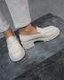 Estro Dames Lichtbeige Penny Loafers met Stevige Hak gemaakt van Echt Leer Er00113577 Beige Dames - Thumbnail 7