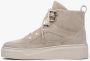 Estro Dames Beige Suède Hoge Sneakers met Isolatie Er00112210 Beige Dames - Thumbnail 6