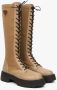 Estro Dames Bruin & Beige Veterschoenen met Elastisch Bovenwerk Er00112084 Beige Dames - Thumbnail 2