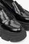 Estro Dames Zwarte Loafers met Dikke Zool gemaakt van Echt Leer Er00113584 Black Dames - Thumbnail 6