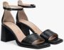 Estro Dames Zwarte Leren Blokhak Sandalen Er00112688 Black Dames - Thumbnail 2