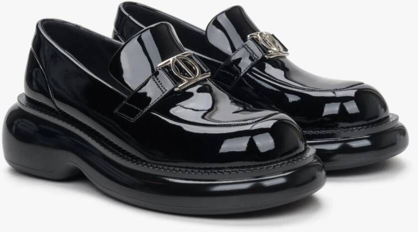 Estro Dames Zwarte Lakleren Loafers Er00114179 Black Dames