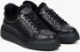 Estro Dames Zwarte Leren & Bont Lage Sneakers voor de Winter Er00112115 Black Dames - Thumbnail 3