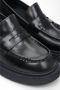 Estro Dames Zwarte Penny Loafers met Stevige Hak gemaakt van Echt Leer Er00113576 Black Dames - Thumbnail 7