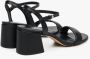 Estro Dames Blokhak Zwarte Sandalen gemaakt van Echt Leer Er00112425 Black Dames - Thumbnail 5