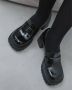 Estro Dames Zwarte Hakken Loafers gemaakt van Patent Echt Leer Er00113587 Black Dames - Thumbnail 3