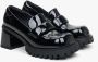 Estro Dames Zwarte Hakken Loafers gemaakt van Patent Echt Leer Er00113587 Black Dames - Thumbnail 4