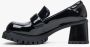 Estro Dames Zwarte Hakken Loafers gemaakt van Patent Echt Leer Er00113587 Black Dames - Thumbnail 7