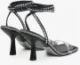 Estro Zwarte Dames Sandalen met Hak en Strass Black Dames - Thumbnail 5