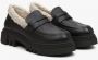 Estro Zwarte Leren Loafers voor Dames met Contrasterende Isolatie voor de Winter Black Dames - Thumbnail 2