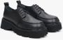 Estro Dames Zwarte Leren Veterschoenen Er00113809 Black Dames - Thumbnail 2