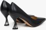 Estro Zwarte Leren Pumps met Hakken Er00112786 Black Dames - Thumbnail 5