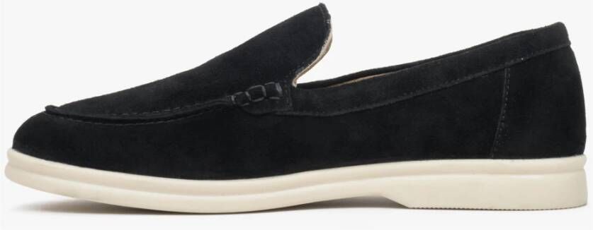 Estro Dames Zwarte Echte Velours Loafers Er00113447 Black Dames