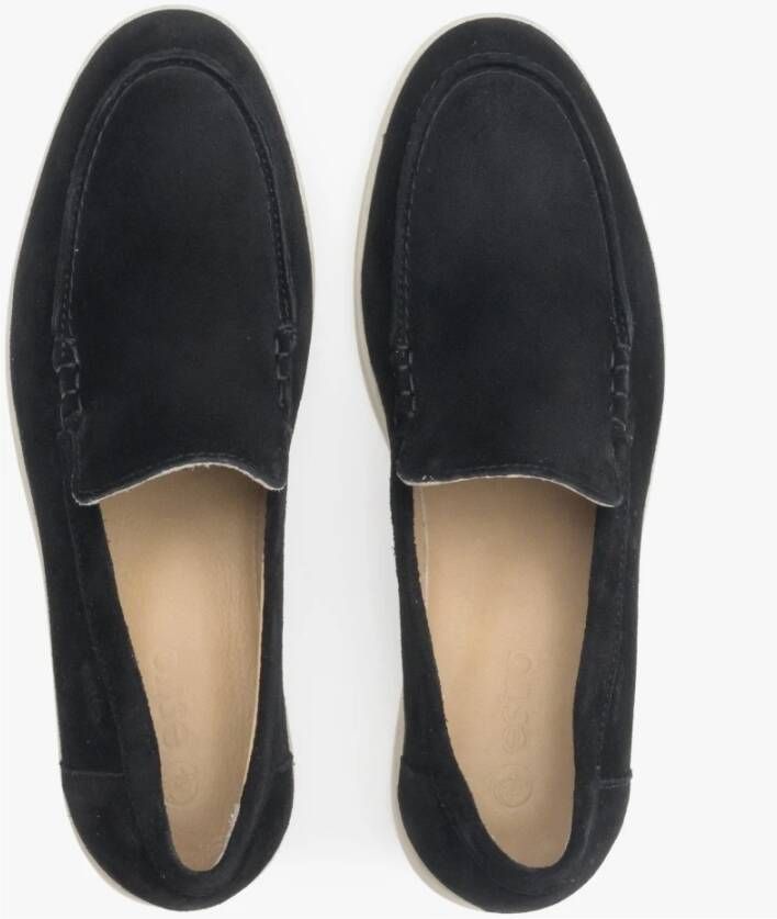 Estro Dames Zwarte Echte Velours Loafers Er00113447 Black Dames