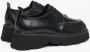 Estro Dames Zwarte Leren Brogues met Dikke Zool Er00113810 Black Dames - Thumbnail 5