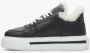 Estro Dames Zwarte Leren Lage Sneakers met Bontvoering voor de Winter Er00111980 Black Dames - Thumbnail 8