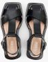 Estro Dames Zwarte Leren Platte Sandalen Er00111648 Black Dames - Thumbnail 4