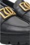 Estro Zwarte Dames Leren Loafers met Gouden Kettingen Er00113287 Black Dames - Thumbnail 8