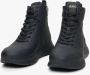 Estro Dames Zwarte High-Top Sneakers gemaakt van Echt Leer Er00114062 Black Dames - Thumbnail 3