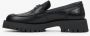 Estro Dames Zwarte Leren Loafers met een Dikke Zool Er00114647 Black Dames - Thumbnail 2