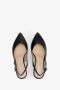 Estro Dames Zwarte Leren Slingback Pumps Er00112812 Black Dames - Thumbnail 4