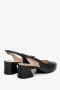 Estro Dames Zwarte Leren Slingback Pumps Er00112812 Black Dames - Thumbnail 5