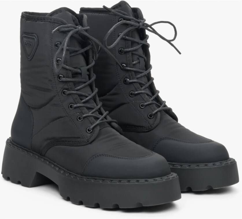 Estro Dames Zwarte Veterschoenen Er00111935 Black Dames