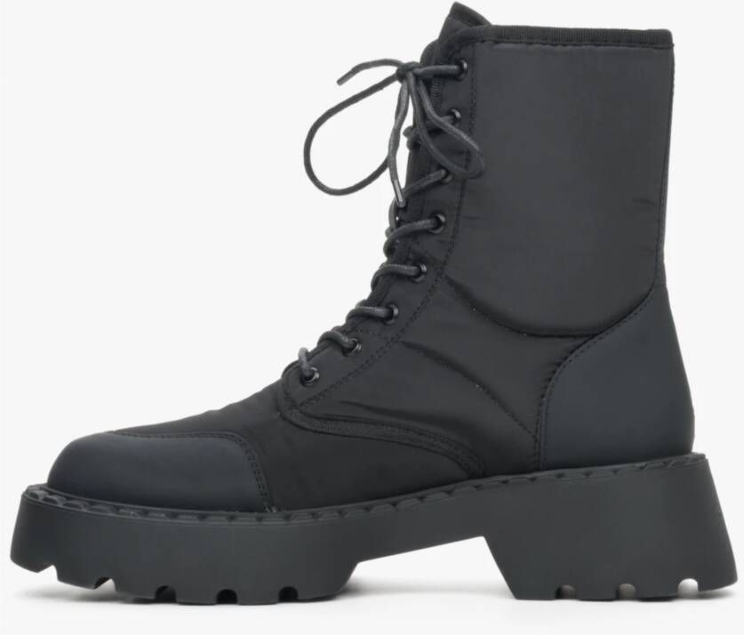 Estro Dames Zwarte Veterschoenen Er00111935 Black Dames