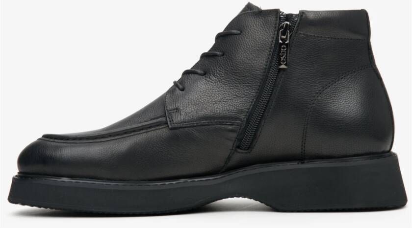 Estro Heren Zwarte Veterschoenen van Echt Leer Er00114226 Black Heren