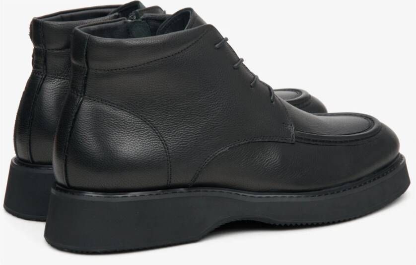 Estro Heren Zwarte Veterschoenen van Echt Leer Er00114226 Black Heren