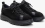 Estro Heren Zwarte Sneakers gemaakt van Nubuck en Echt Leer met Elastische Vetersluiting Er00114194 Black Heren - Thumbnail 3