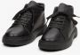 Estro Heren Zwarte Leren High-Top Sneakers met Isolatie Er00113684 Black Heren - Thumbnail 3