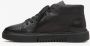 Estro Heren Zwarte Leren High-Top Sneakers met Isolatie Er00113684 Black Heren - Thumbnail 4