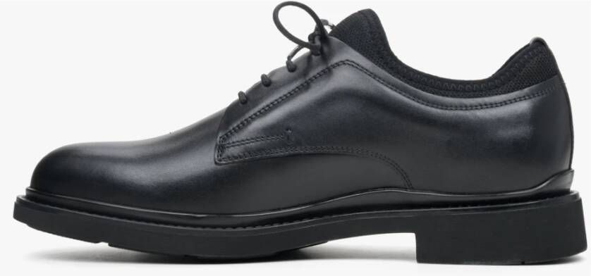 Estro Heren Zwarte Veterschoenen van Echt Leer Er00113789 Black Heren