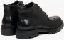 Estro Heren Zwarte Leren Veterschoenen Enkellaarsjes Er00112248 Black Heren - Thumbnail 5