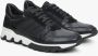 Estro Heren Leren & Velours Sneakers in Zwart Er00114551 Black Heren - Thumbnail 2