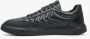 Estro Heren Zwarte Leren Lage Sneakers Er00111760 Black Heren - Thumbnail 3