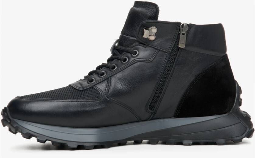 Estro Heren High-Top Sneakers gemaakt van Gemengde Materialen in Zwart Er00114066 Black Heren