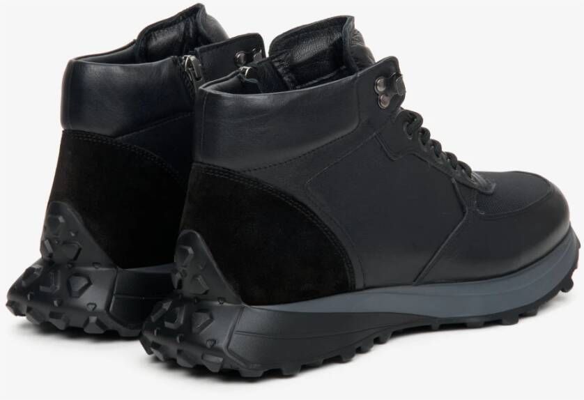 Estro Heren High-Top Sneakers gemaakt van Gemengde Materialen in Zwart Er00114066 Black Heren