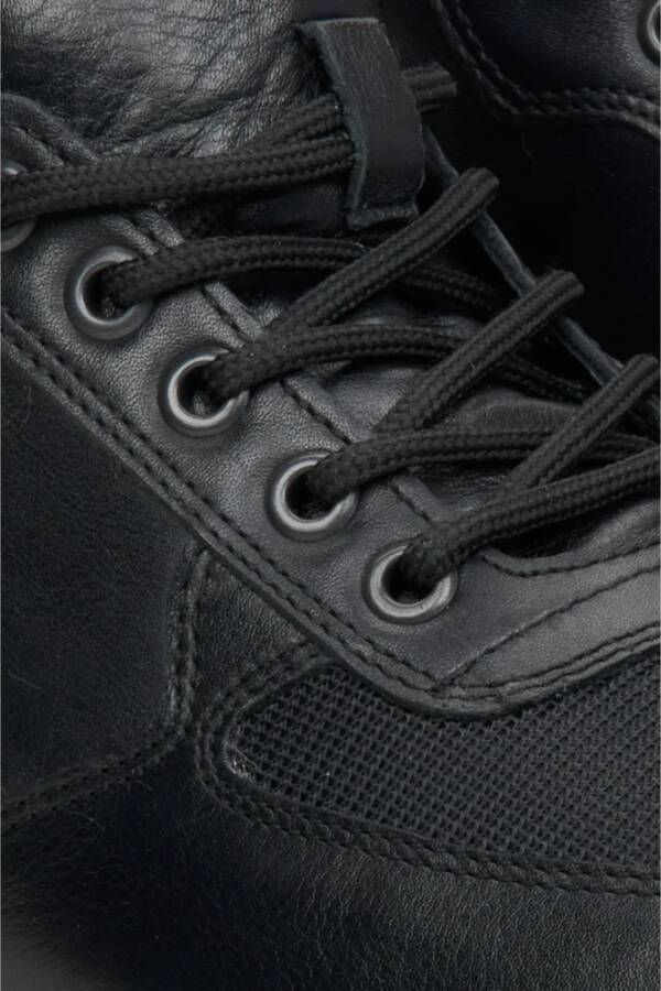 Estro Heren High-Top Sneakers gemaakt van Gemengde Materialen in Zwart Er00114066 Black Heren