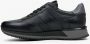 Estro Heren Zwarte Atletische Sneakers gemaakt van Echt Leer Er00113798 Black Heren - Thumbnail 3