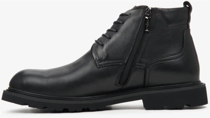 Estro Heren Zwarte Veterschoenen voor de Winter Er00112195 Black Heren