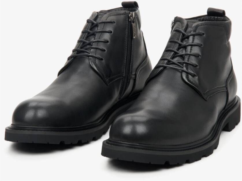 Estro Heren Zwarte Veterschoenen voor de Winter Er00112195 Black Heren