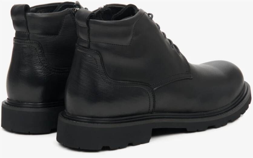 Estro Heren Zwarte Veterschoenen voor de Winter Er00112195 Black Heren