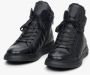 Estro Heren Zwarte Leren High-Top Sneakers voor Winter Er00113957 Black Heren - Thumbnail 3