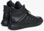 Estro Heren Zwarte Leren High-Top Sneakers voor Winter Er00113957 Black Heren - Thumbnail 5