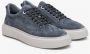 Estro Heren Blauwe Velours Lage Sneakers Er00113467 Blue Heren - Thumbnail 2