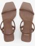 Estro Dames Zadelbruine Sandalen met Hak gemaakt van Echt Leer Er00112426 Brown Dames - Thumbnail 4