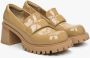 Estro Dames Bruine Hakken Loafers gemaakt van Patent Echt Leer Er00113588 Brown Dames - Thumbnail 4